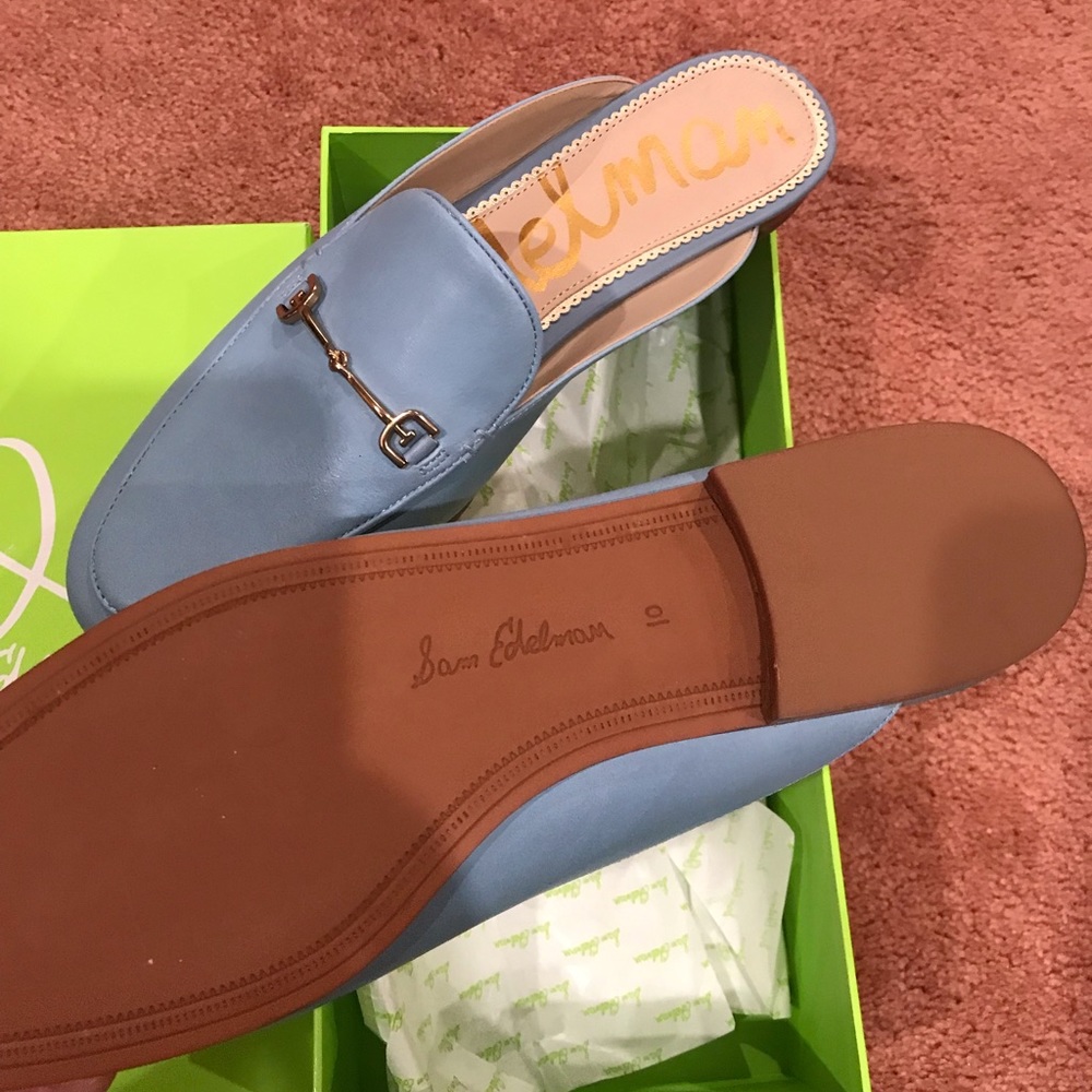 Sam Edelman loafer beautiful blue color all leather - Picture 4 of 16